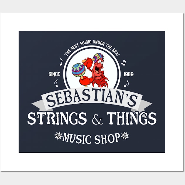 Sebastian's Strings & Things Music Shop Wall Art by ModernDayStonewall